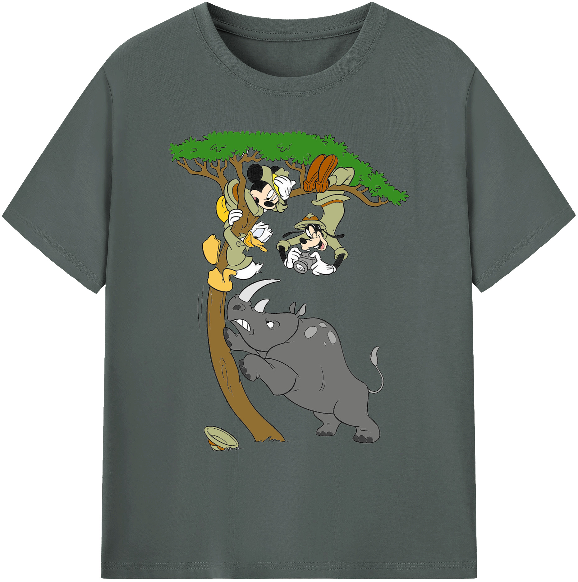 ミッキーマウス Mickey Mouse 綿100％ メンズ半袖Tシャツ｜肌触りやわらか＆通気性